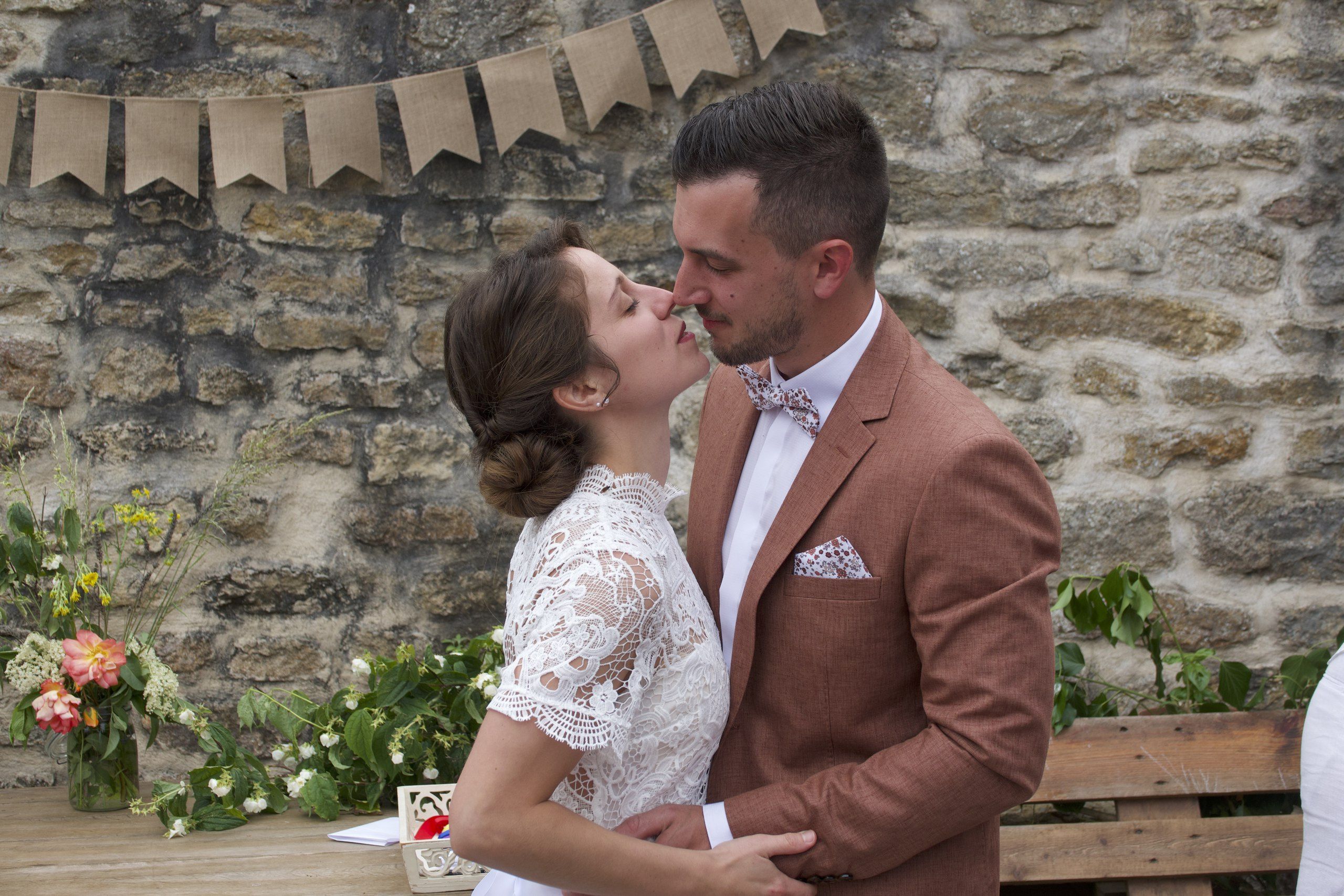 Morgane et Aurélien le jour de leur mariage